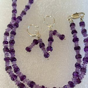 Radiant Amethyst Mix Necklace & Earrings